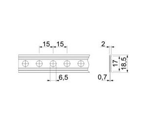 OBO Bettermann OBO Bettermann Bande de montage galvanisée MZ024 PE II 19 Quantité:1