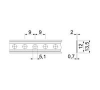OBO Bettermann OBO Bettermann Bande de montage galvanisée MZ024 PE L 14 Quantité:1