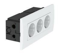 Module De Prise Triple 45 Unité Murale Blanc Pur (Prise européenne) - 6119414