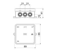 OBO Bettermann OBO Bettermann Boîte de dérivation câble 85 × 85 × 40 mm PE rw A 11 HF Quantité:1