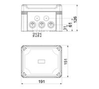 OBO Bettermann 2005308 Boîte de jonction (L x l) 191 mm x 151 mm 1 pc(s)