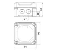 OBO Bettermann OBO Bettermann Boîte de dérivation pour câble X01 SW Quantité:1