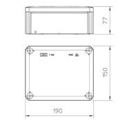 OBO Bettermann OBO Bettermann Boîtier de dérivation câble 190 x 150 x 77 I 160 OE Quantité:1
