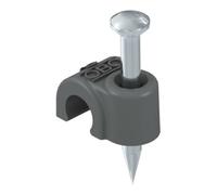 OBO Bettermann OBO Bettermann Clip de fixation ISO clou 10 mm, L25, noir profond 2010 25 SW Quantité:100