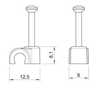 OBO Bettermann OBO Bettermann Clip Iso-Clou 6,0 mm 2006 25 RW Quantité:100