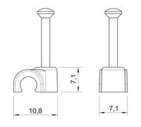 OBO Bettermann OBO Bettermann Clip Iso-Nagel 5,0 mm 2005 25 LGR Quantité:100