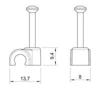 OBO Bettermann OBO Bettermann Clip Iso-Nagel 7,0 mm 2007 25 LGR Quantité:100