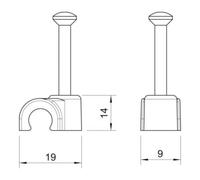 OBO Bettermann OBO Bettermann Clip Iso-Nail 11 mm 2011 35 LGR Quantité:100
