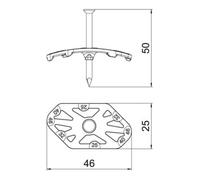 OBO Bettermann OBO Bettermann Collier à clou Nagel-Fix 2.0 43,8 × 23,5 × 7 mm PP Quantité:100