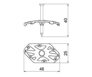 OBO Bettermann OBO Bettermann Collier à clou Nagel-Fix 2.0 46 × 25 × 40 Quantité:100