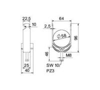 OBO Bettermann OBO Bettermann Collier à étrier 52-58 mm BS-H1-K-58 FT Quantité:1