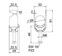 OBO Bettermann OBO Bettermann Collier à étrier BS-H2-M-28 2-28mm Quantité:1