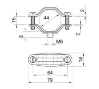 OBO Bettermann OBO Bettermann Collier de fixation 2072 M6 galvanisé électrolytiquement Quantité:25