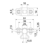 OBO Bettermann OBO Bettermann Collier de fixation avec fente allongée 20-25 mm ASL 733 25 G Quantité:1