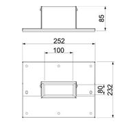 OBO Bettermann OBO Bettermann Collier de raccord mural PLM WC 0810 FS 3 et 4 côtés Quantité:1