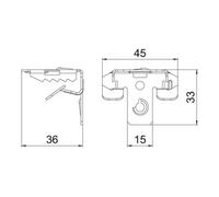 OBO Bettermann OBO Bettermann Collier de support SCUIT 3-7 filetage intérieur M6 Quantité:100