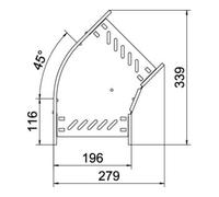 OBO Bettermann OBO Bettermann Coude 45 degrés 60 × 200 galvanisé à bande RB 620 FS Quantité:1