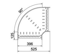 OBO Bettermann OBO Bettermann Coude 90 degrés 110 × 400 galvanisé à bande RB 140 FS Quantité:1