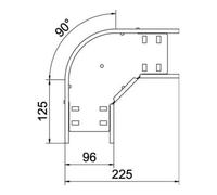 OBO Bettermann OBO Bettermann Coude 90 degrés 60 x 100 mm galvanisé à chaud RB 610 FS Quantité:1