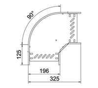 OBO Bettermann OBO Bettermann Coude 90 degrés 60 x 200 galvanisé à chaud RB 620 FT Quantité:1