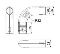 OBO Bettermann OBO Bettermann Coude Quick-Pipe 90 degrés 3000 BMS M20 RW Quantité:1