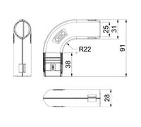OBO Bettermann OBO Bettermann Coude Quick-Pipe 90 degrés 3000 BMS M25 LGR Quantité:5