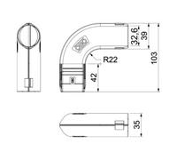 OBO Bettermann OBO Bettermann Coude Quick-Pipe 90 degrés 3000 BMS M32 RW Quantité:5