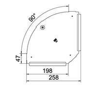 OBO Bettermann OBO Bettermann Couvercle coude 90 degrés B200mm galvanisé RBD 90 200 FS Quantité:1