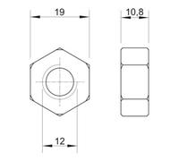 OBO Bettermann OBO Bettermann Écrou hexagonal HN M12 G Quantité:100