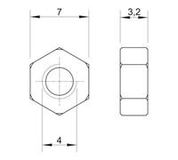 OBO Bettermann OBO Bettermann Écrou hexagonal M4 zingué électrolytique G e résistance 8.8 Quantité:100