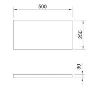 OBO Bettermann OBO Bettermann Plaque de silicate de calcium KSI-P2 500 x 250 x 30 mm gris blanc Quantité:1