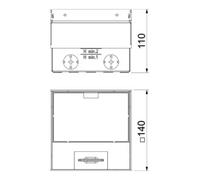 OBO BETTERMANN OBO UDHOME2 GV15V Prise de sol avec prise VDE double 7368324