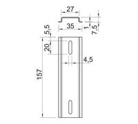 OBO Bettermann OBO Bettermann Rail DIN 2069 T160 GTP 35 x 7,5 mm Quantité:1