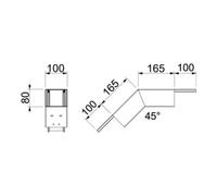 OBO Bettermann OBO Bettermann Tissu coupe-feu PLM BF 0810 FS, courbe 45 déclinée Quantité:1