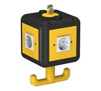 OBO Bettermann Boîtier 6109802 noir graphite RAL 9011 – 2x Schuko 16A, 2 circuits AC précâblés