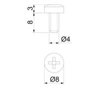 OBO Bettermann OBO Bettermann Vis de raccordement autoforeuse BSKM-S4008 Quantité:100
