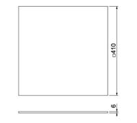 OBO Bettermann OBO Tapis de protection de construction UniBase BSM ALU 6 mm aluminium revêtu Quantité:16