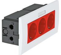 OBO Bettermann Vertr Unité de prise triple 84x185x59mm rt SDE-RW D0RT3B