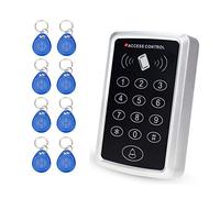 OBO HANDS Digicode RFID 125KHz, Clavier de Contrôle d'Accès pour 1000 Utilisateurs, Digicode Porte avec 10 Badges RFID, Système de Sécurité Autonome pour Digicode Portail, Garage et Bureau