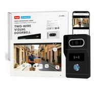 OBO HANDS Visiophone Filaire 2 Fils avec Écran 7", Interphone Vidéo | Caméra Extérieure IP55, Vision Nocturne IR, Audio Bidirectionnel, Commande Serrure Électrique pour Maison et Portail