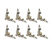 Obotsnoi Lot de 8 protections d'angle en métal pour livres - Application à clip simple - Utilisation multifonctionnelle - Texture métallique pour articles en papier, Grand, Comme décrit, Comme décrit.