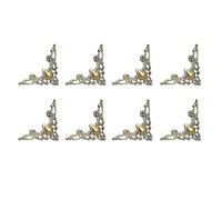 Obotsnoi Lot de 8 protections d'angle en métal pour livres - Application à clip simple - Utilisation multifonctionnelle - Texture métallique pour articles en papier, Petit, Comme décrit, Comme décrit.