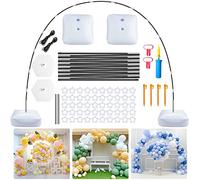 OBOVO Kit d'arche de ballons réutilisable, 3 m de support réglable | avec base à remplir d'eau et bâtons en fibre durable pour mariage, remise de diplôme et anniversaire, décorations de Noël