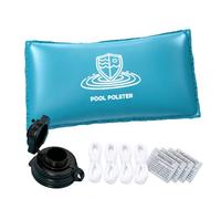 Obqer Coussin Hivernage Piscine XXL, Coussin de Piscine d'hiver 2m x 4m | avec Double Couture & Vanne de Remplissage à Double Porte, Flottant, eau Chlorée, avec Kit de Réparation et Corde