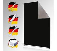 Obscurcissement de fenêtre | Tissu occultant 2 m x 1,45 m | Protection Contre la Chaleur ou Le Froid | Film occultant | Store Enrouleur sans perçage | avec 24 Nano Pads | Revêtement Thermique (Noir)