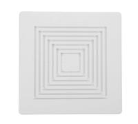 Obuyke Cache de Ventilation Carrée à Ressort pour Salle de Bain, Blanc | ABS et Métal, Installation Stable, Vibrations Réduites, Nettoyage Facile, Compatible et Toilettes