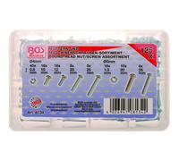 BGS Do it yourself Assortiment de vis et écrous métriques M4 / M5 125 pièces BGS Do it yourself Quantité:1