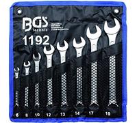 cles mixtes de 6 a 19 mm - trousse de 8 cles finition chromee bgs -
