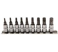 OC-PRO Embout Carré T10-T15-T20-T25-T27-T30-T40-T45-T50 1/4 Torx Chrome Vanadium 9 Pièces