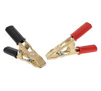 OC-PRO Pinces Professionnelles en Laiton pour Câble de Démarrage - Lot de 2 (Rouge et Noir) - Section de Câble Maximum : 50 mm² - Grande Conductivité - Capacité : 400 Ampères